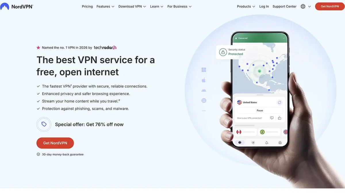 NordVPN screenshot